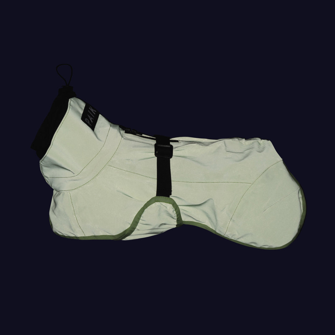 PAIKKA Guscio giacca riflettente e impermeabile per cani