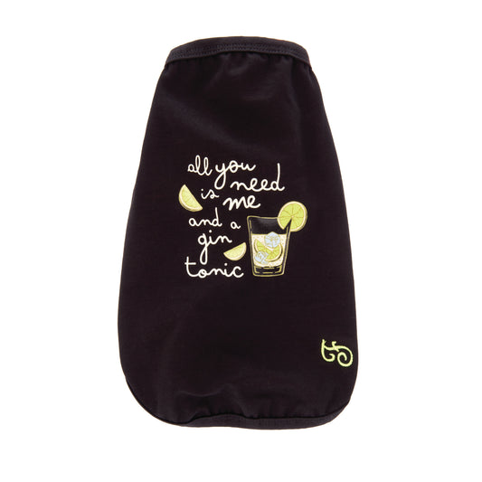 Maglietta per cani Me & Gin Tonic - per una serata in compagnia | FERRIBIELLA