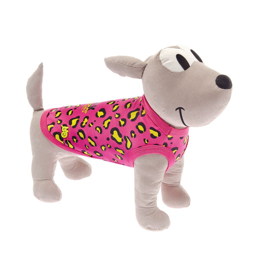 Maglietta per cani Rock Princess - fucsia e maculato per uno stile deciso | FERRIBIELLA