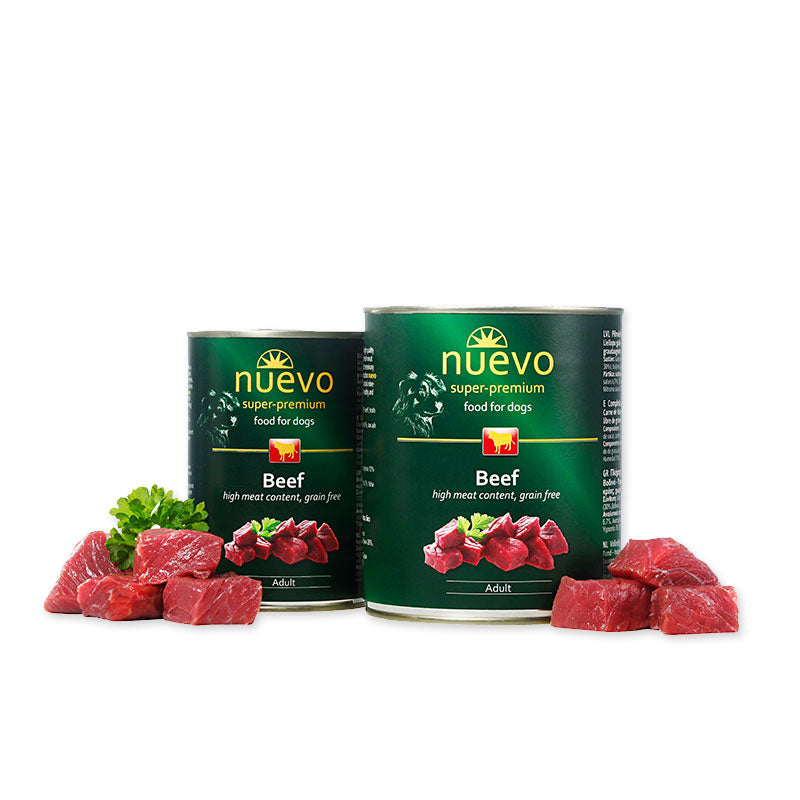 Nuevo Cibo per cani adulti in lattina manzo 400gr