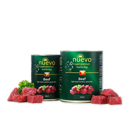 Nuevo Cibo per cani adulti in lattina manzo 400gr