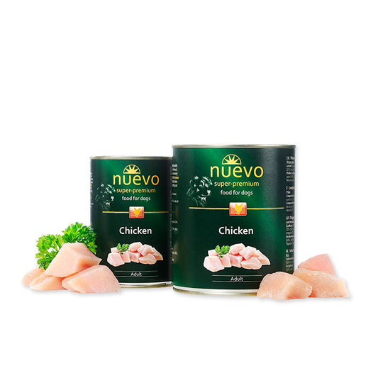 Nuevo Cibo per cani adulti in lattina pollo 400gr