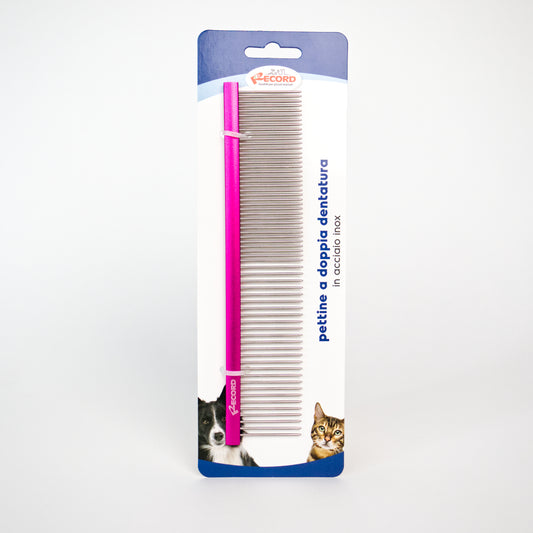 Pettine per cani e gatti a doppia dentatura