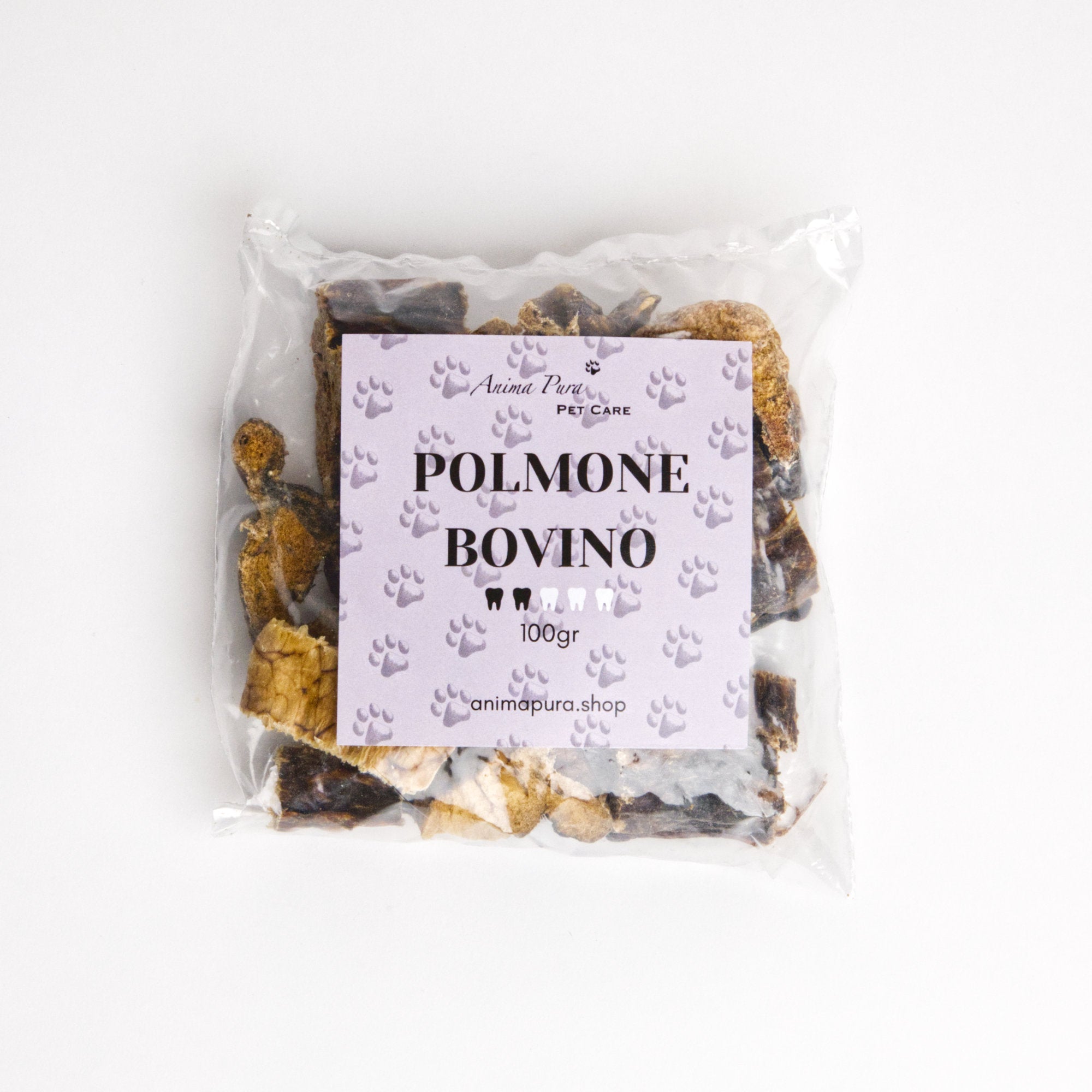 Polmone Bovino essicato - Masticativi per Cani 100gr