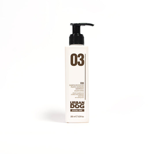 Shampoo 03 Sebo per cani e gatti | Shampoo specifico per prurito e secrezioni seborroiche 200ml | URBAN DOG
