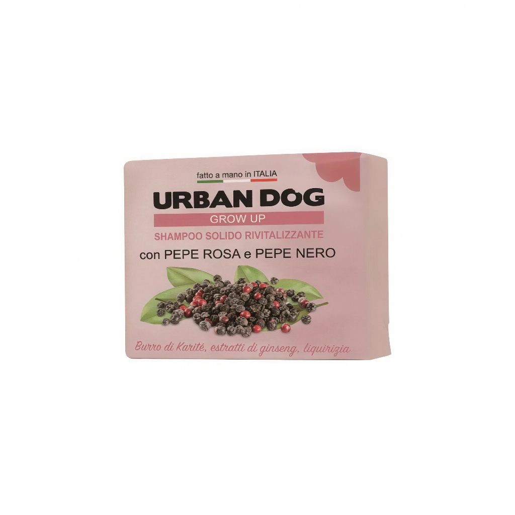 Shampoo Solido per cani Grow Up al Pepe Rosa e Nero 100gr | URBAN DOG