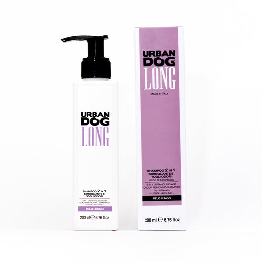 Shampoo per cani con manti lunghi sbrogliante e togli odori 200ml |URBAN DOG